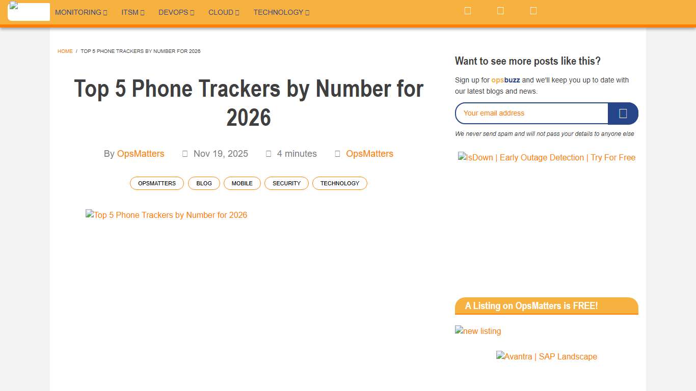 Top 5 Phone Trackers by Number for 2026 | OpsMatters